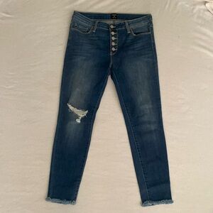 JUST BLACK stretchy destressed jeans